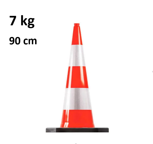 Cône de chantier 90 cm haute qualité -_1