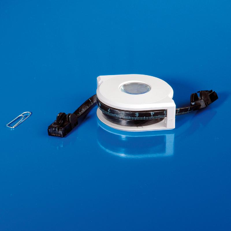 Cordon ROLINE Cat.5e (Classe D) UTP confectionné, avec enrouleur, noir, 2 m_1