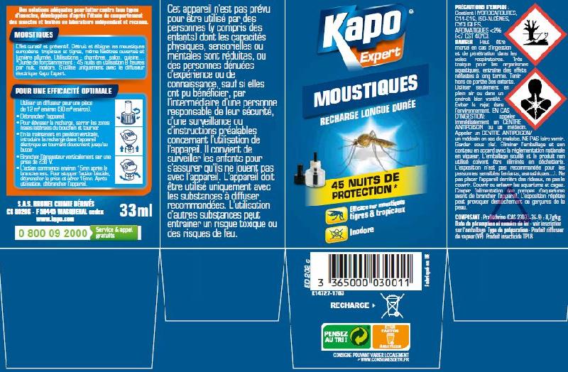 Recharge pour diffuseur insecticide anti-moustiques KAPO - 0.035 L_1