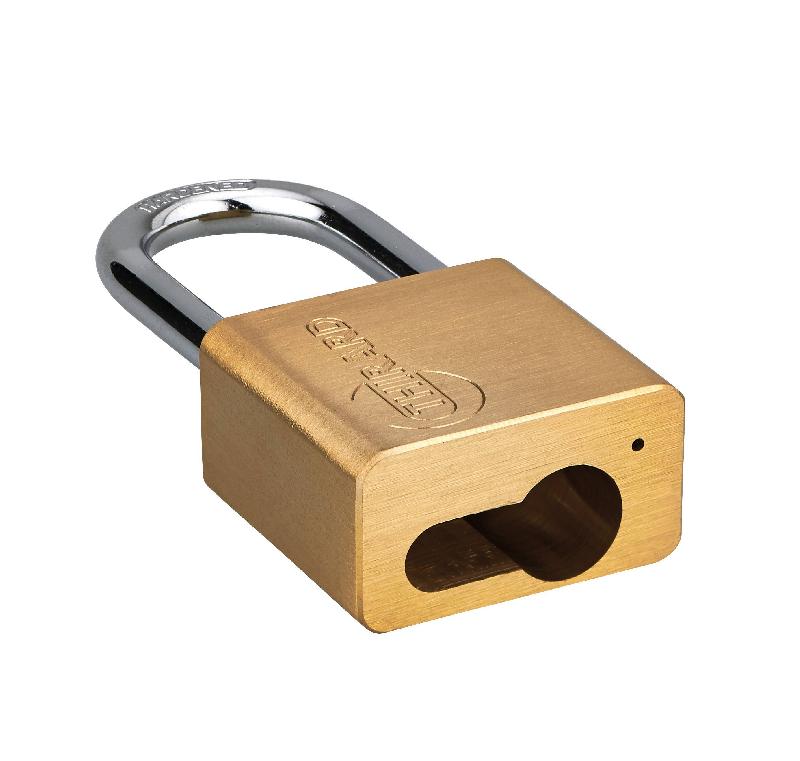 Cadenas à clé CP 50mm Thirard - Corps laiton, anse acier cémenté, sans cylindre, garantie 10 ans_1