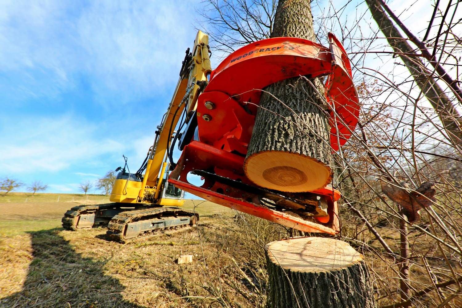 Grappin coupeur forestier Woodcracker CS Compact diamètre de coupe 610 mm ouverture 1280 mm