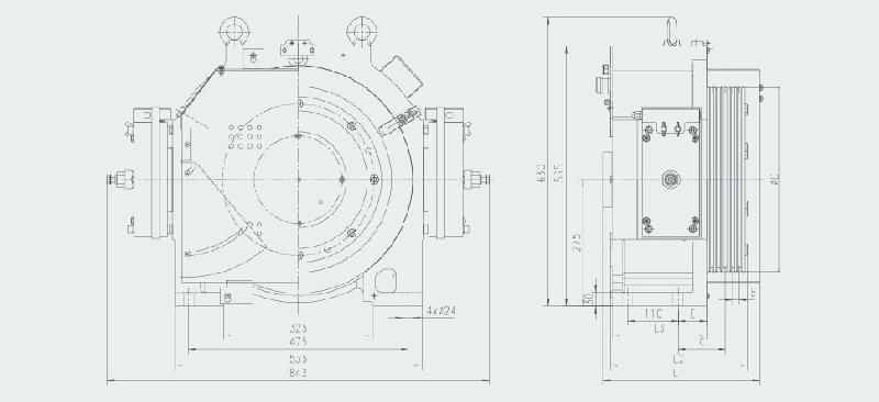 Mini 5C - Machine de traction sans engrenage pour ascenseur - XINDA - Ø400/450mm - Aimant permanent_1