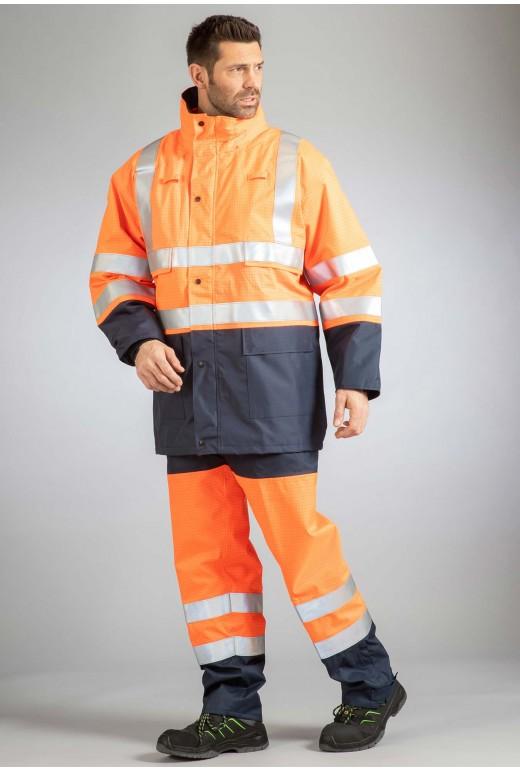 Pantalon multirisques ATEX intempéries HV - Réf. Ppm*mphvj - Bandes rétroréfléchissantes ignifuges et doublure ignifugée_1