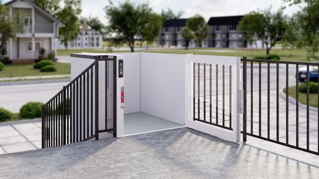 Plateforme élévatrice verticale ouverte pour un accès en fauteuil roulant sur deux niveaux - Savaria Multilift_1