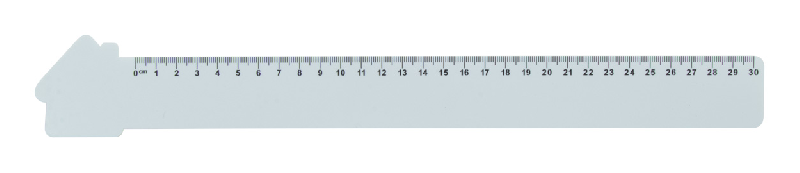 Règle flexible 30 cm personnalisable en plastique - Forme maison - Marquage UV LED inclus_1