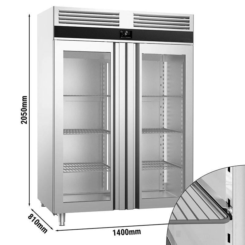Armoire réfrigérée positive Inox vitrée - GN 2/1 - 1400 L_1