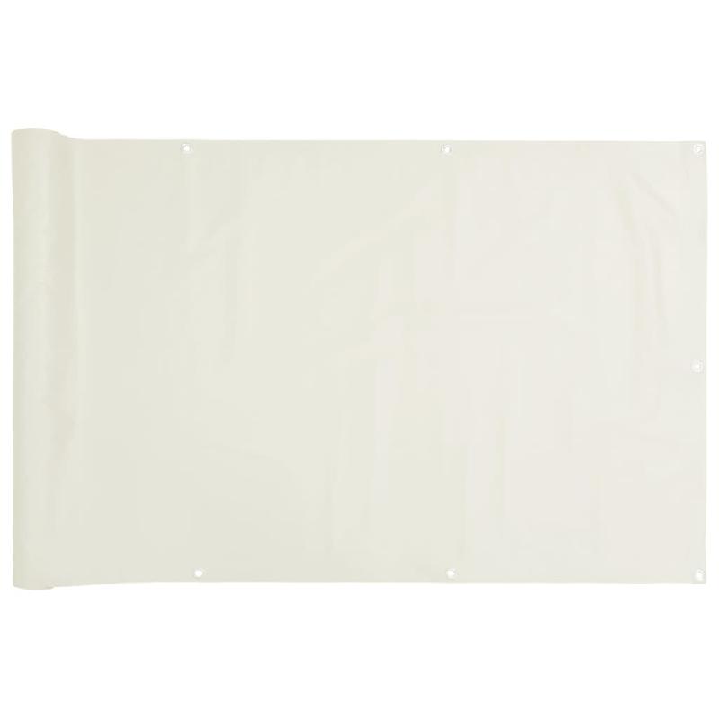 Vidaxl écran d'intimité de jardin blanc 1000x120 cm pvc 4005514_1
