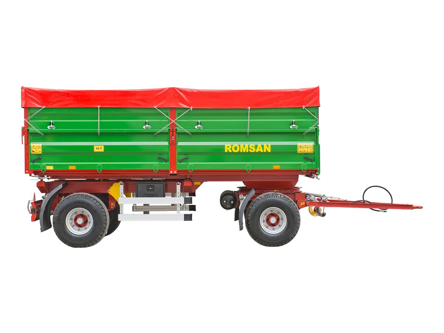 R 100 csga benne agricole à double essieu - romsan - capacité de 10000 kg_1