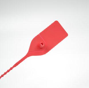 Scellé PP à tige crantée ronde - Longueur 330 mm - Tige Ø3.5 mm - Platine 30x35 mm - Rouge_1