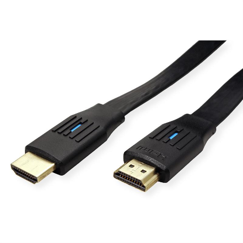 VALUE Câble HDMI 8K (7680 x 4320) avec Ethernet, plat, M/M, noir, 1 m_1