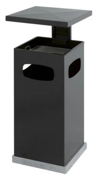 Cendrier poubelle avec couvercle amovible - 70L - plusieurs coloris - résistant au feu - usage extérieur_1