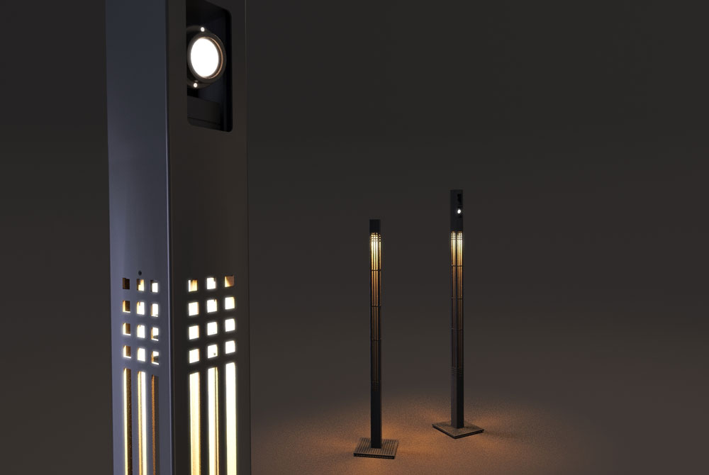 Colonne lumineuse d'éclairage public creille / led / 16 - 33 w / en aluminium thermolaqué / 3.5 - 4 m_1