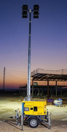 Mât éclairage mobile pour chantier, avec surface d'éclairage allant jusqu'à 500 m2 - disponible en location_1