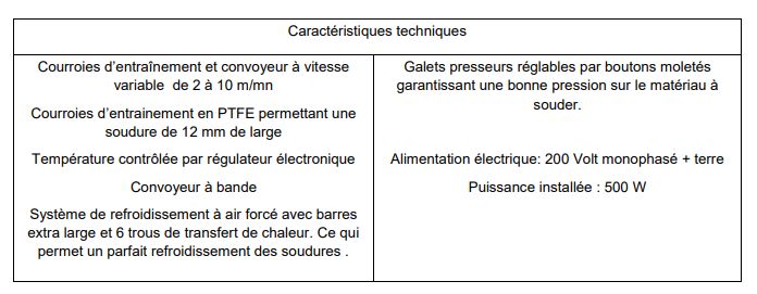 Soudeuse en continu - Sfeima - alimentation électrique 200V - avec convoyeur incorporé_1