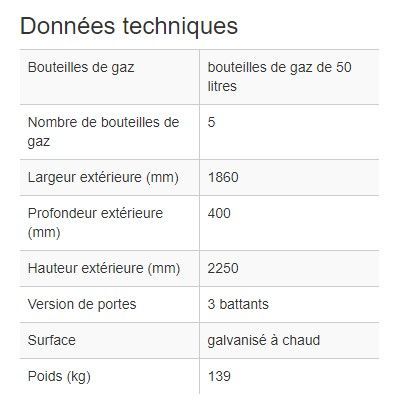 116953w - Armoire pour bouteilles de gaz DGF 5 - stockage extérieur sécurisé et robuste_1