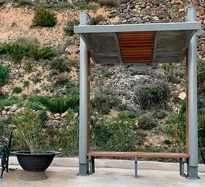 Abri Bus eco-composite URBATEC - Aluminium, Acier, Bois Tech et Polycarbonate_1