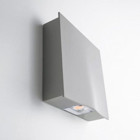 Applique Aldiola IP66 LED COB 12W 3000K Gris - 1800 lumens - Éclairage vers le bas - Aluminium et verre_1