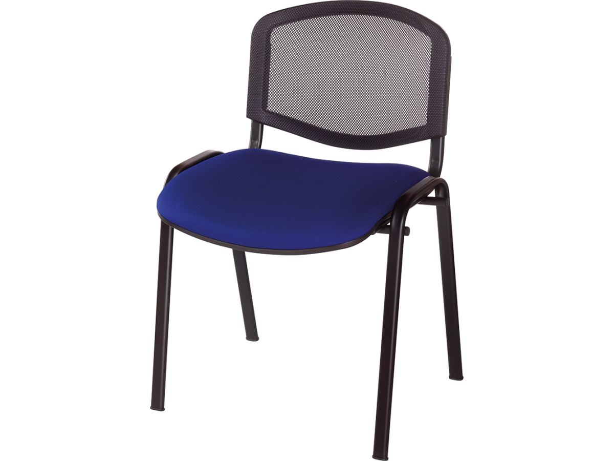 Chaise d'accueil multi-usage LENA - dossier en résille, empilable et confortable_1