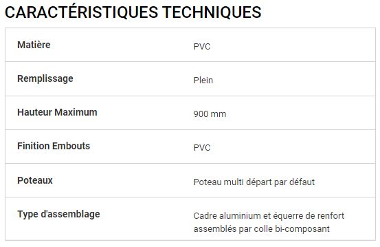 Clôture armor - Cadiou Industrie - hauteur maximum : 900 mm - PVC blanc - garantie 10 ans_1