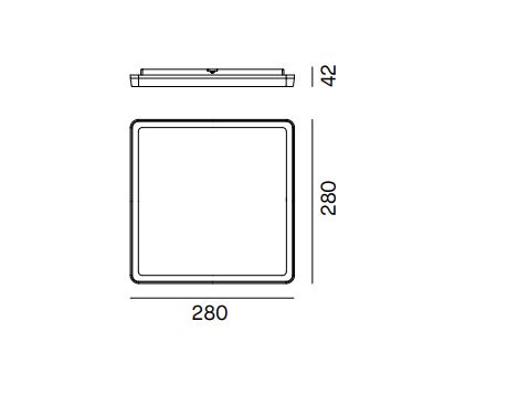 Hublot plafonnier carré LED 18W - IP65 - IK08 - 3000K/4000K - Corps en polycarbonate_1