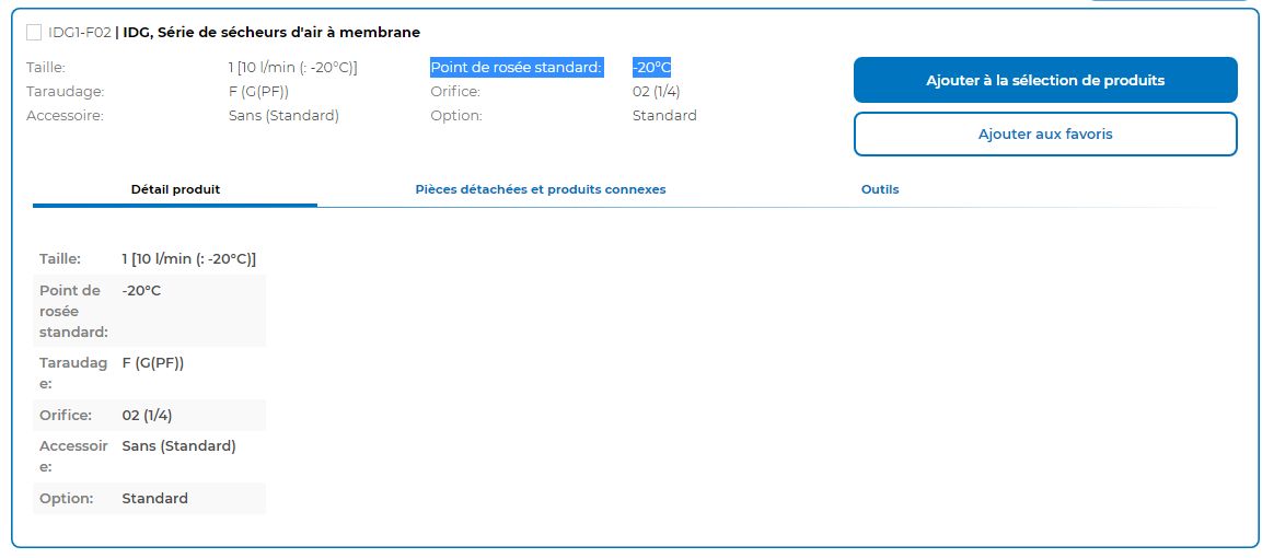 IDG1-F02 - Sécheurs à membrane SMC - Point de rosée standard : -20°C - 8 tailles disponibles_1