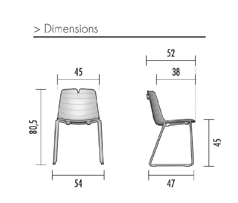 Lot de 2 chaises contemporaines Mindy - Mobel Linea. - Ivoire_1