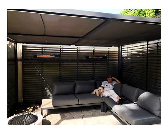 Radiant infrarouge California - 2 réglages de puissance, lampe chauffante au carbone, IP65_1