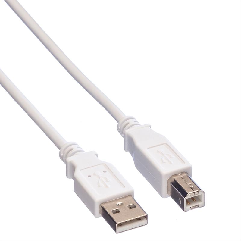 VALUE Câble USB 2.0 Type A-B, blanc, 3 m_1