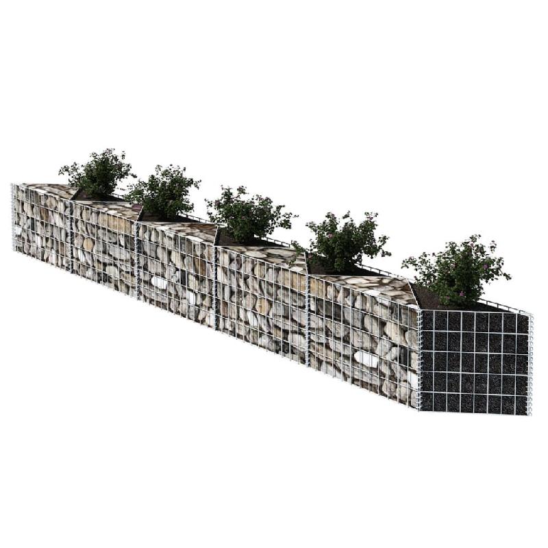 Vidaxl panier de gabion acier galvanisé 300x30x50 cm 142538_1