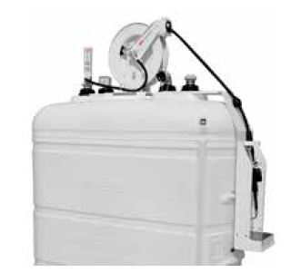 Citerne 1470L avec bac de rétention en PEHD, équipée pour la distribution d'huile - Réf 454 136.110C_1