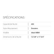 Mafold352S - Plieuse à succion MBM - Dimensions de feuille 12 5/8