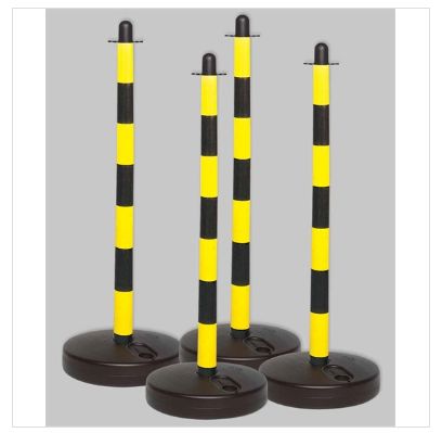 Poteaux de délimitation en PVC avec capacité de lestage de 3.7 litres