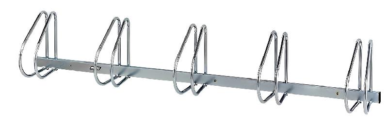 Range vélos mural - Zingué et anti-rouille - Tube Ø50 x 25 et Ø16 - 5 places - Garantie 2 ans_1
