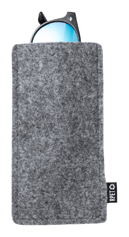 Étui à lunettes en feutre RPET labélisé RPET - couleur gris - 22g_1