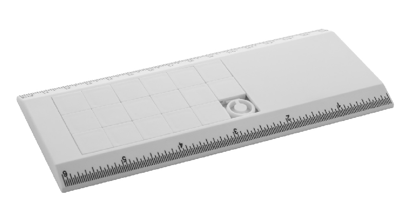 Règle puzzle en plastique 15 cm - couleur blanche - poids 34 g_1
