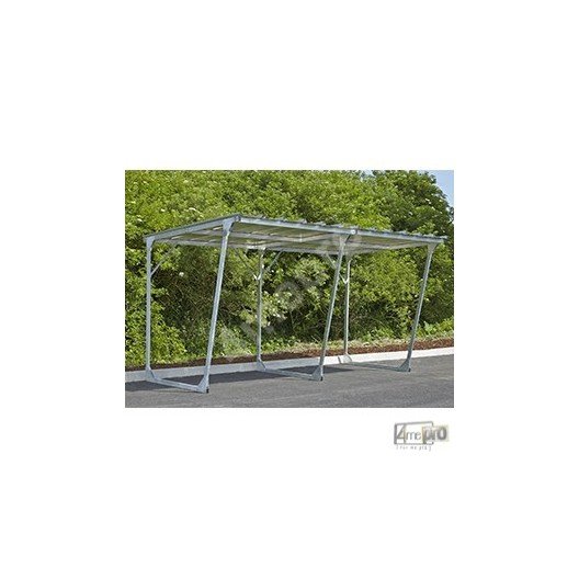 Abri vélo ouvert - Structure et toiture en acier galvanisé - 4,4 m² - Référence 4ME03377_1