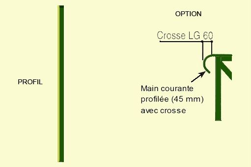 Barrière de protection en acier, à sceller pour le milieu urbain - Longueur: 1,00m / 1,50m / 2,00m - CROIX DE SAINT ANDRÉ_1