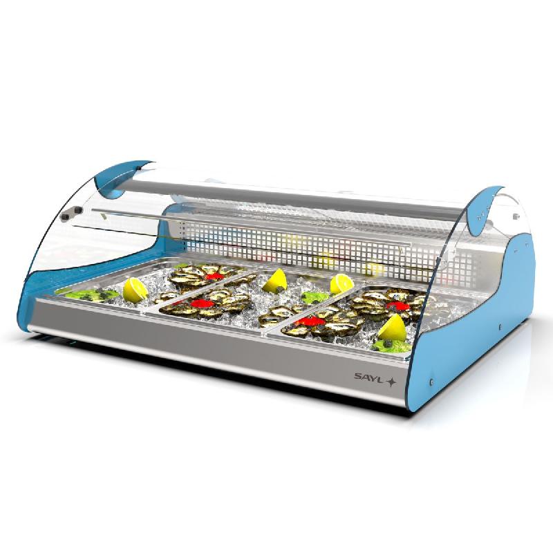 Vitrine réfrigérée spéciale poissons VX3 - 3 bacs GN 1/1 | Sayl Barcelona - XL - Bleu_1