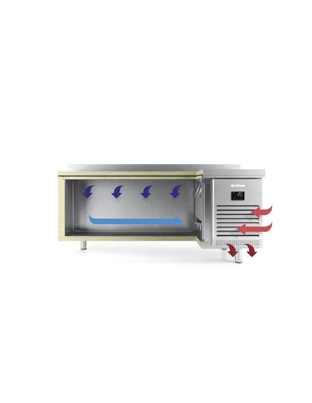 Desserte réfrigérée négative 2 portes GN 1/1 tout inox - Température -18°C - Infrico - Référence BMGN1470BTSD_1