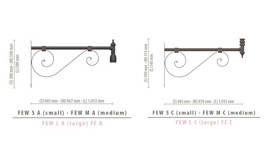 Crosse murale Fe - GMR Enlights - 605 mm - décorations sinueuses et formes artistiques pour contextes historiques_1