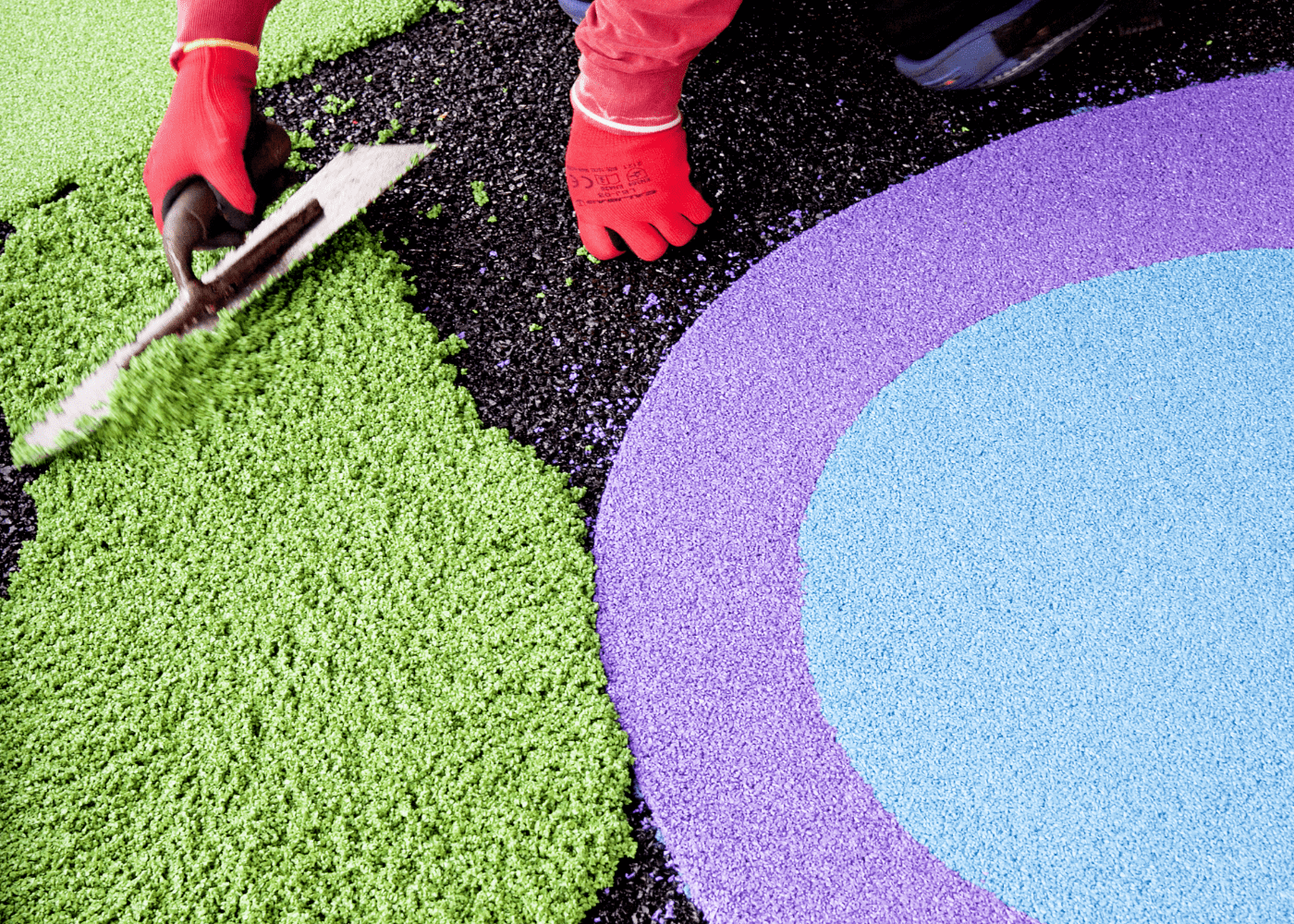 Sol de sécurité en caoutchouc coulé jcc_1