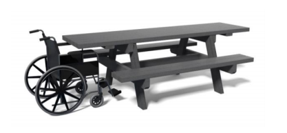 Table de pique-nique PARC PMR - plastique-composite - 240 x 140 x 82 cm - livrée montée ou prémontée_1
