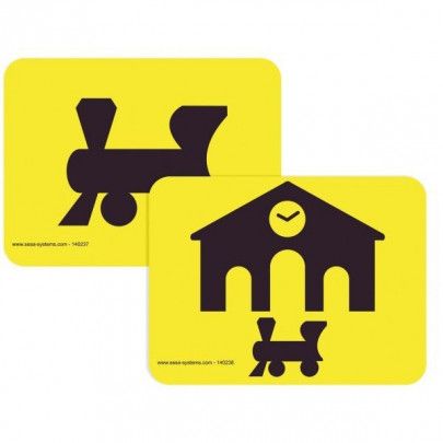 140538 - Pictogramme adhésif marquage au sol pour entrepôt - Sesa Systems - Lot de 2 - L 300 x l 200 mm - Poids 0,0580 kg_1