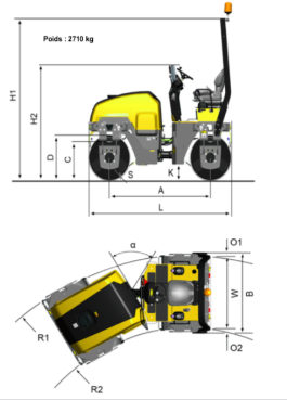 Compacteur 1m20 ? 2t500 double bille (dynapac cc1200)_1