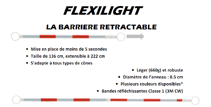 Cône barre rétractable 