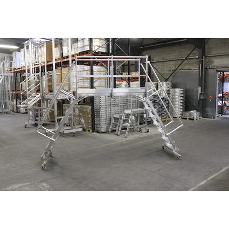 Passerelle industrielle roulante double RID - 3 marches - Ref. RID0833_1