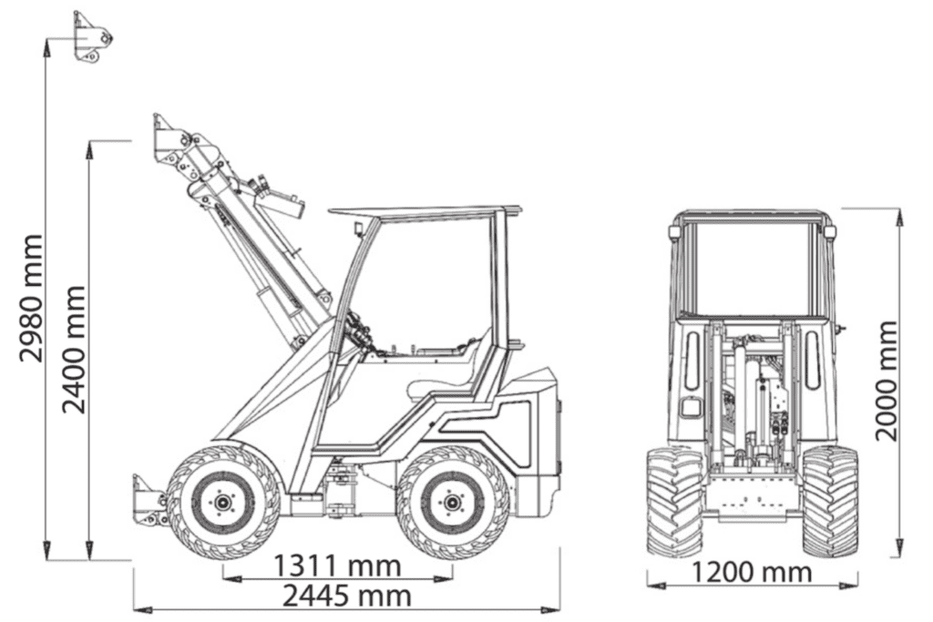 Chargeur articulé Cast Loaders 33T - moteur Kubota D1305 - 25 CV - bras télescopique_1