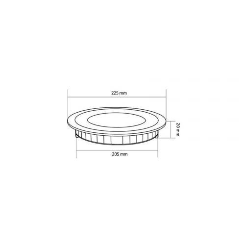 KL000639 - Downlight LED rond extra plat 18W - Blanc neutre 4000K 4500K - Rue des Ampoules_1