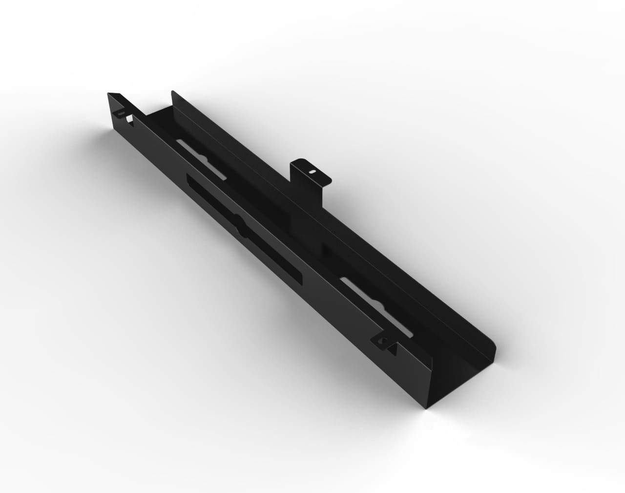 Passe-câble horizontal en acier inoxydable - Dimensions 80 x 12,5 x 7,5 cm - Jusqu'à 30 câbles - 3 points de fixation_1