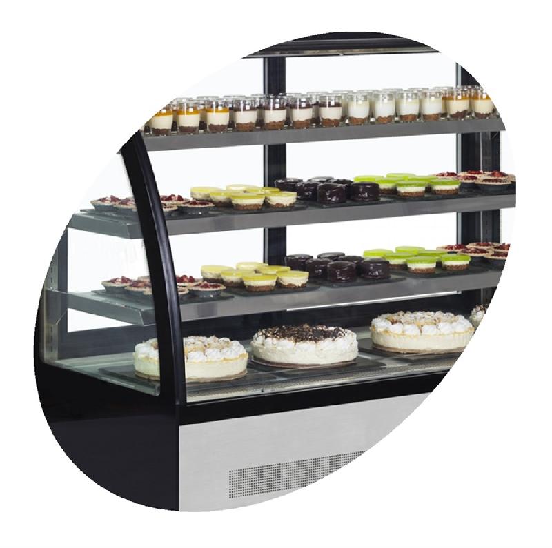 Vitrine réfrigérée sur base 158 litres | Tefcold - LPD900C/BLACK_1